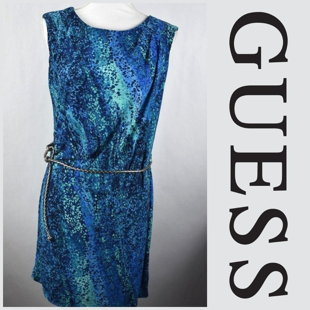 Guess Sleeveless Belted Dress